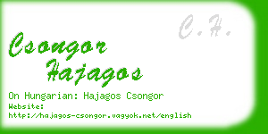 csongor hajagos business card